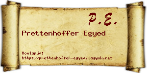 Prettenhoffer Egyed névjegykártya
